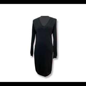 MODA International Black Silk Blend Sweater Dress
